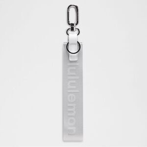 NWT Lululemon NEVER LOST KEYCHAIN - White/Silver Drop WHT/SILD